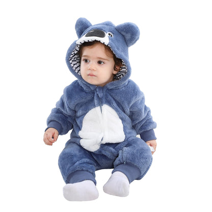 TONWHAR Unisex-Baby Animal Costume Kids & Toddlers Winter Hooded Romper Dress Up Jumpsuit (4-5TBlue Koala)
