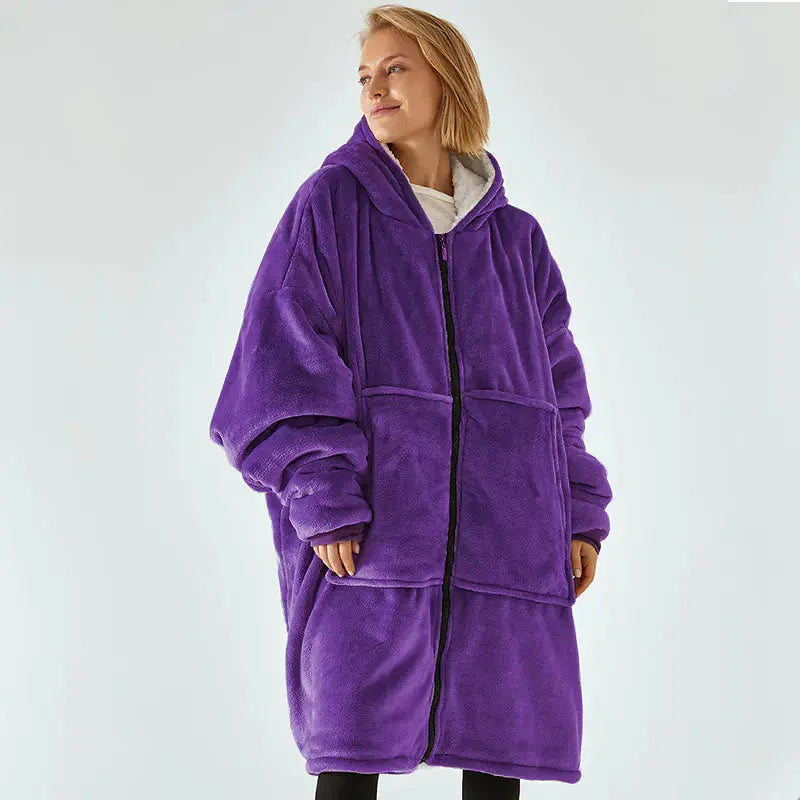 Amazon Thick Cozy Blanket with Hooded Robe for Comfort - New Era Fashion LLc