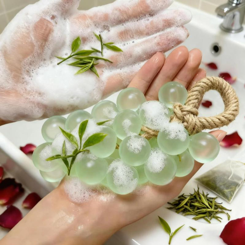 Grape Cluster Handmade Soap(25 Pcs), Suitable for Cleansing, Bathing, Hand Washing and Fragrance Pendant, Deep Cleansing, Oil Control, Smooth Light, Valentine'S Day Gift,Comes with Ribbon and Gift Box