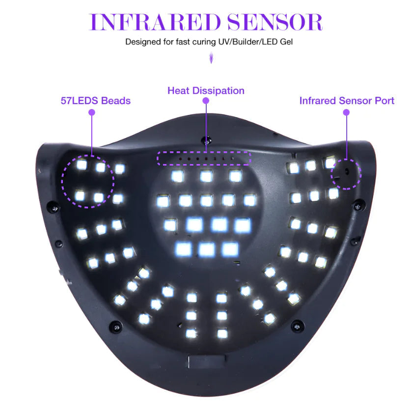 220W Nail Dryer LED Lamp UV Light Polish Gel Curing Machine Electric Manicure New Era Fashion LLc