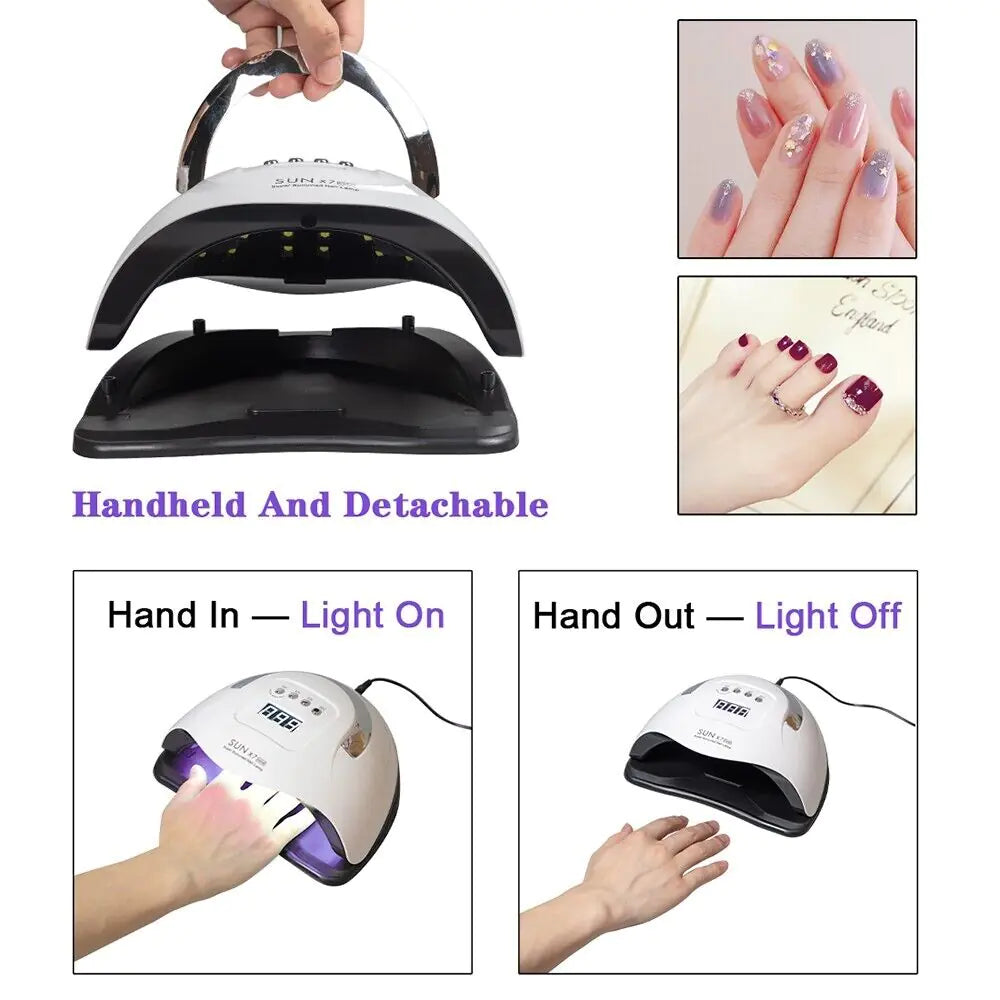 220W Nail Dryer LED Lamp UV Light Polish Gel Curing Machine Electric Manicure New Era Fashion LLc