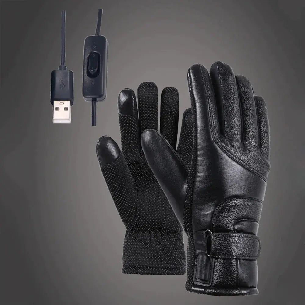 Electric USB Heated Gloves Winter Warming Thermal Ski Snow Hand Warm Windproof Zendrop