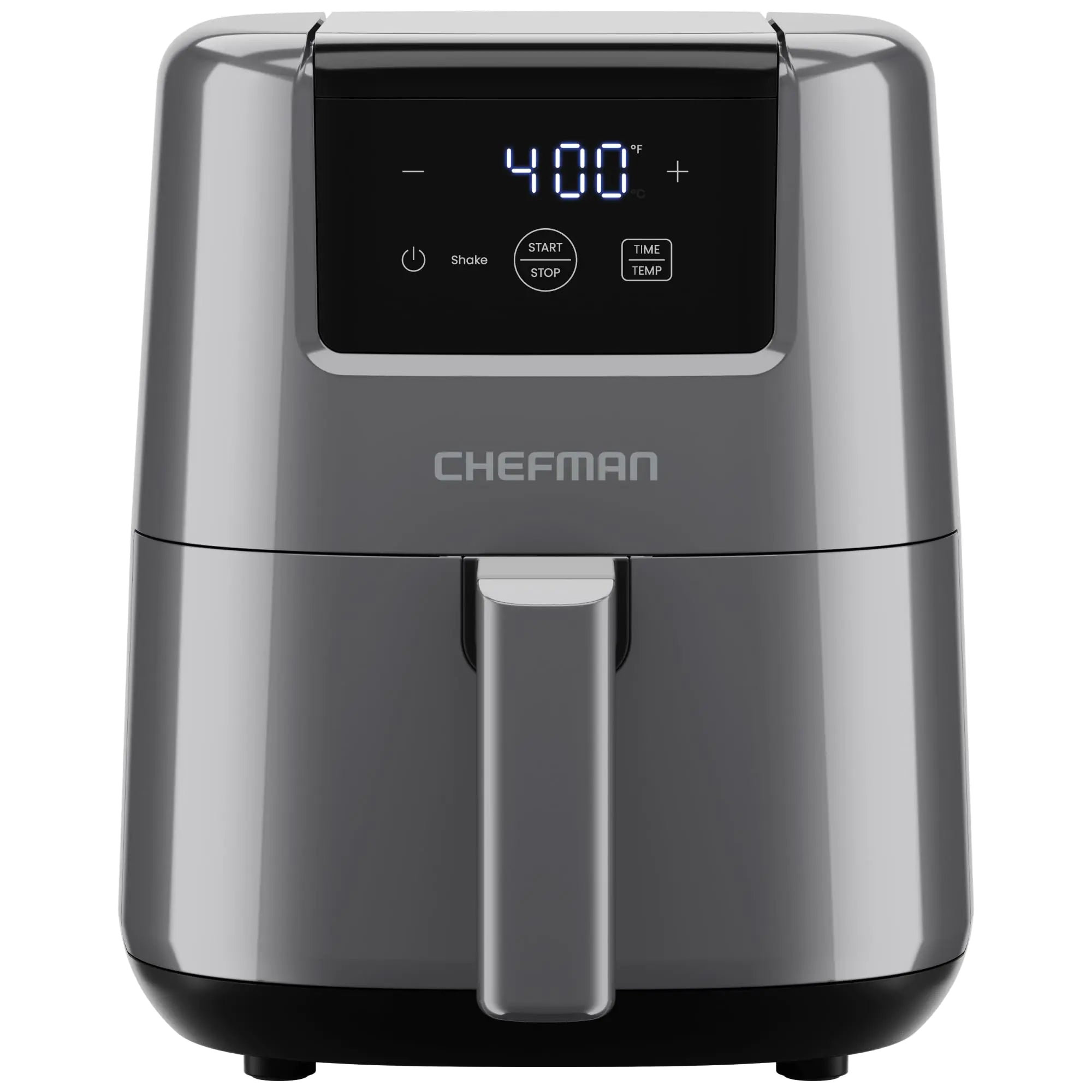 CHEFMAN 2 Qt Mini Air Fryer – Digital Space-Saving Compact Air Fryer with Nonstick and Dishwasher Safe Basket Quick & Easy Meals in Minutes Features Digital Timer and Shake Reminder – Grey