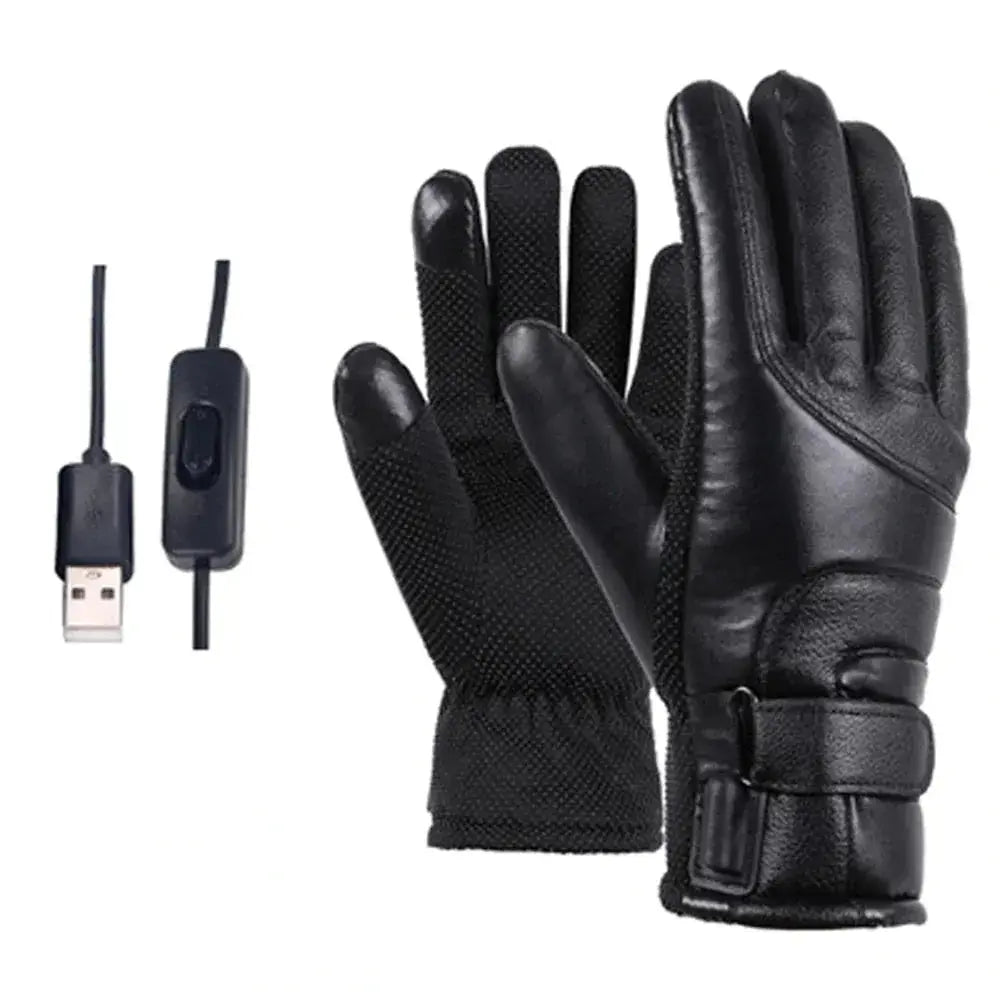 Electric USB Heated Gloves Winter Warming Thermal Ski Snow Hand Warm Windproof Zendrop