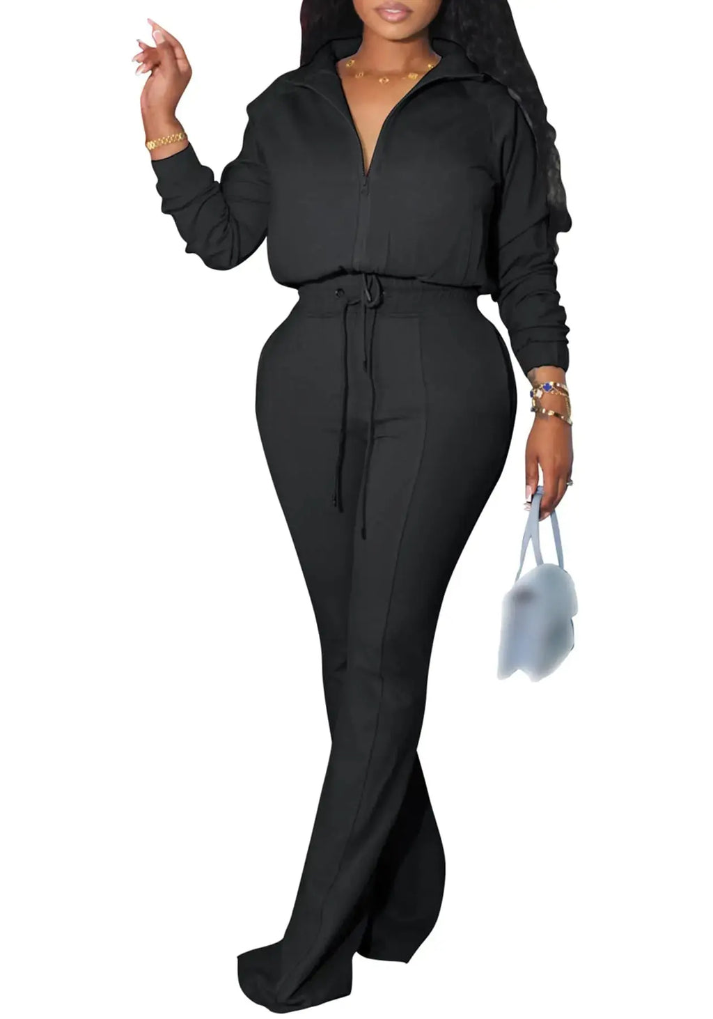 Tbahhir Womens 2 Piece Fall Outfits Long Sleeve Crop Sweatshirt and High Waist pants Tracksuit with Pockets Zendrop