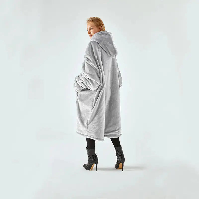 Amazon Thick Cozy Blanket with Hooded Robe for Comfort - New Era Fashion LLc