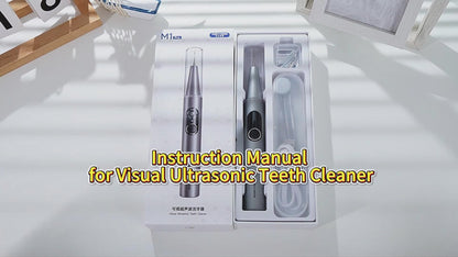 Home stone-removing device, visual ultrasonic dental cleaner for removing tartar and dental plaque, crescent-shaped dental cleaning tool