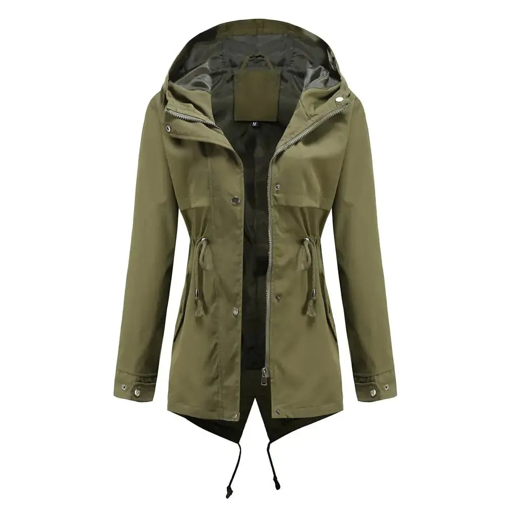 Mid-Length Hooded Windbreaker Jacket for Outdoors Zendrop