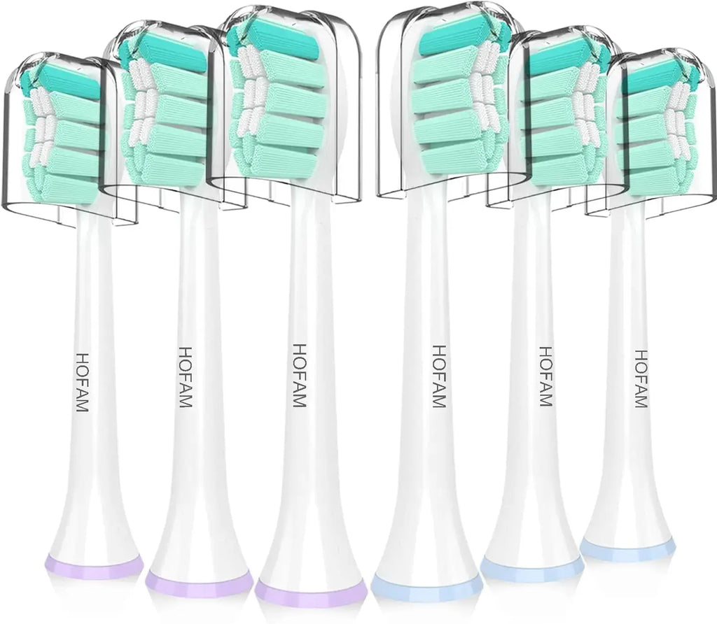 HOFAM 6 Pack Toothbrush Replacement Heads for Philips Sonicare Replacement Heads Electric Replacement Brush Head Compatible with Phillips Sonic Care Toothbrush Head C2 4100 5100 6100 Zendrop