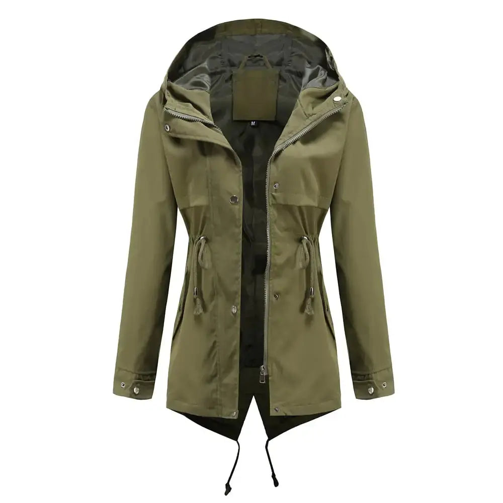 Mid-Length Hooded Windbreaker Jacket for Outdoors Zendrop