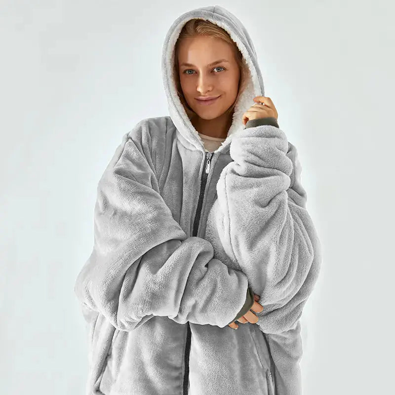 Amazon Thick Cozy Blanket with Hooded Robe for Comfort - New Era Fashion LLc