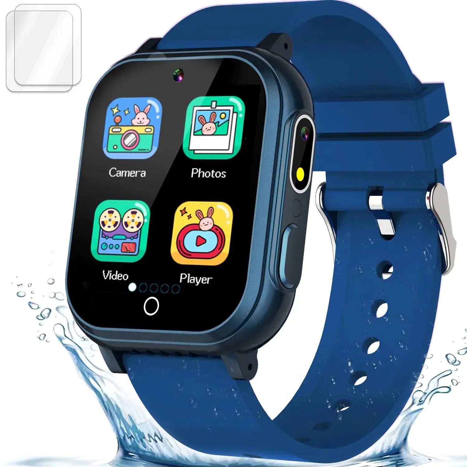 Kids Smart Watch Gift for Boys Ages 3-12 IP67 Waterproof 32 Puzzle Games HD Touchscreen Dual Camera Video Pedometer Music Player Kids Watch Toy Birthday Gifts for Boys Ages 5 6 7 8 9 10 (Blue) Zendrop