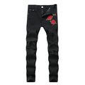 Embroidered Stretch Jeans for Men Zendrop