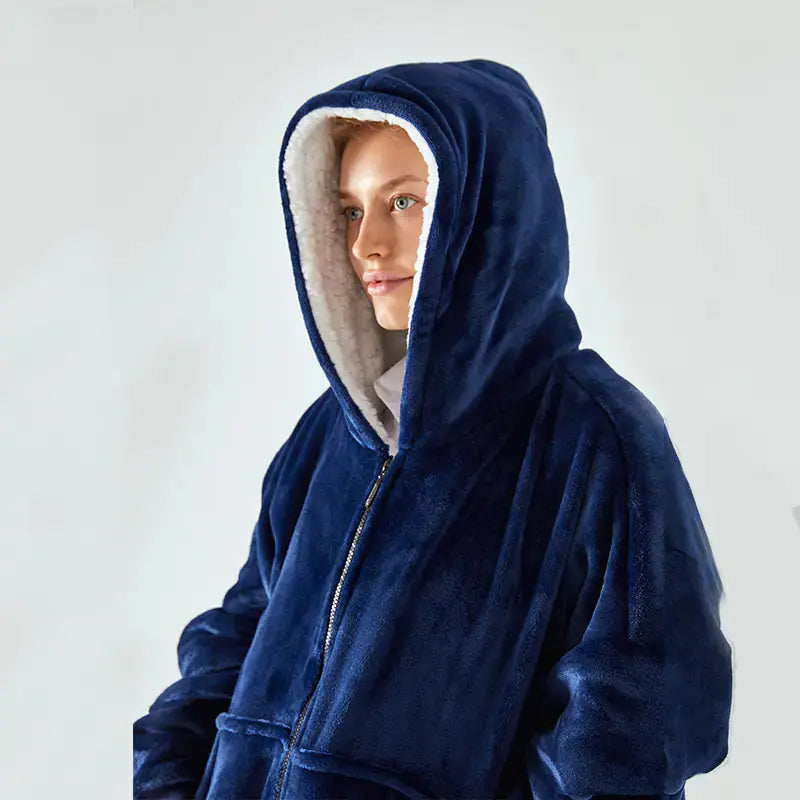 Amazon Thick Cozy Blanket with Hooded Robe for Comfort - New Era Fashion LLc