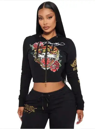 Painted Zipper Two-Piece Set Zendrop