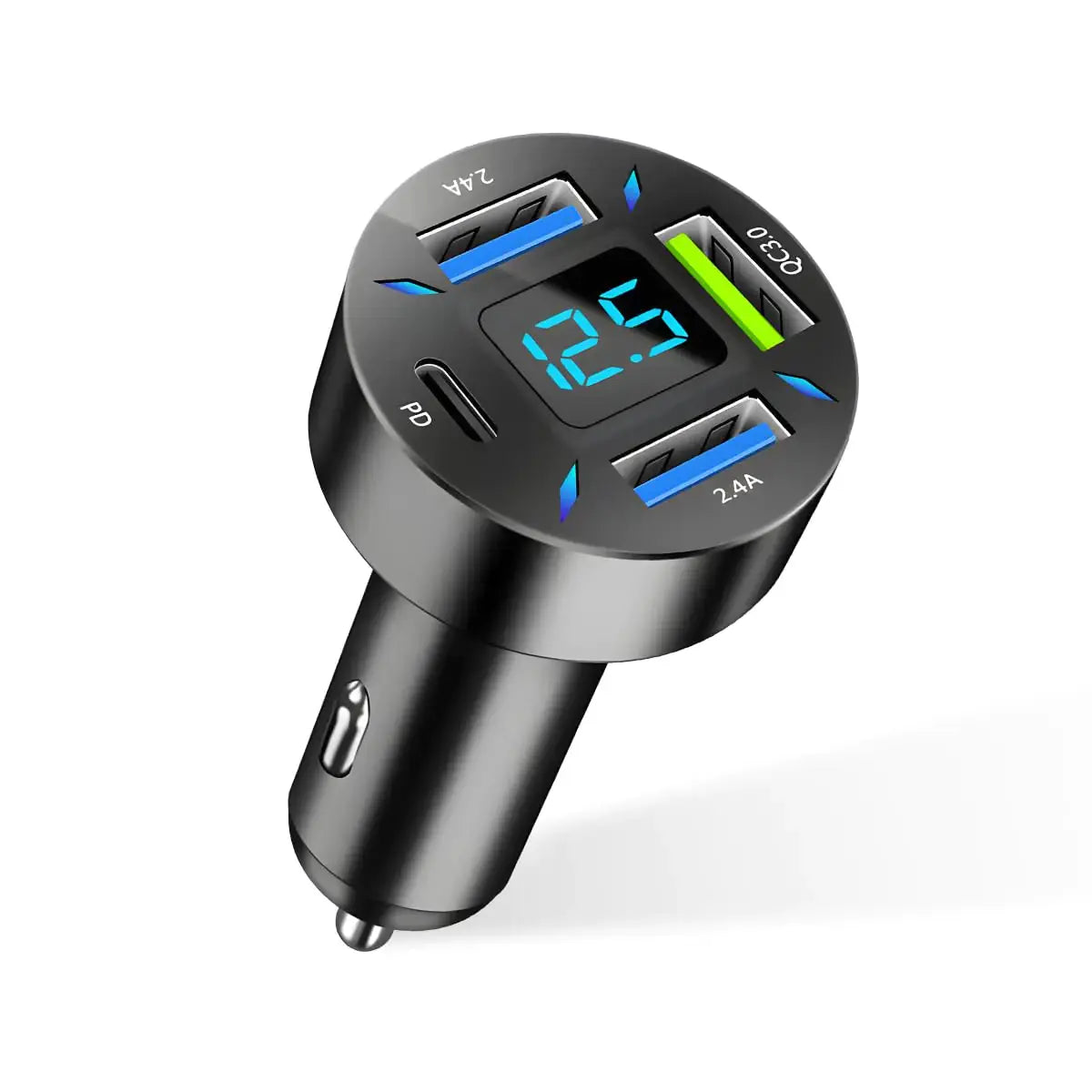 Augeny USB C Car Charger 4 Port Auto Fast Charger with USB PD & QC 3.0 Cigarette Lighter USB Automotive Adapter Compatible with Most Mobile Cell Phone Car Accessories (PD+QC 3.0) - New Era Fashion LLc