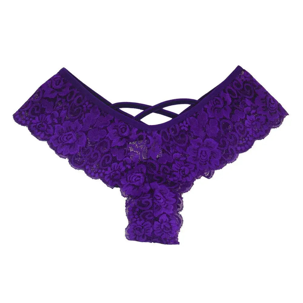 4 Pack Women Sexy Lace Underwear Lingerie Panties G-String Brief Thong Plus Size - New Era Fashion LLc