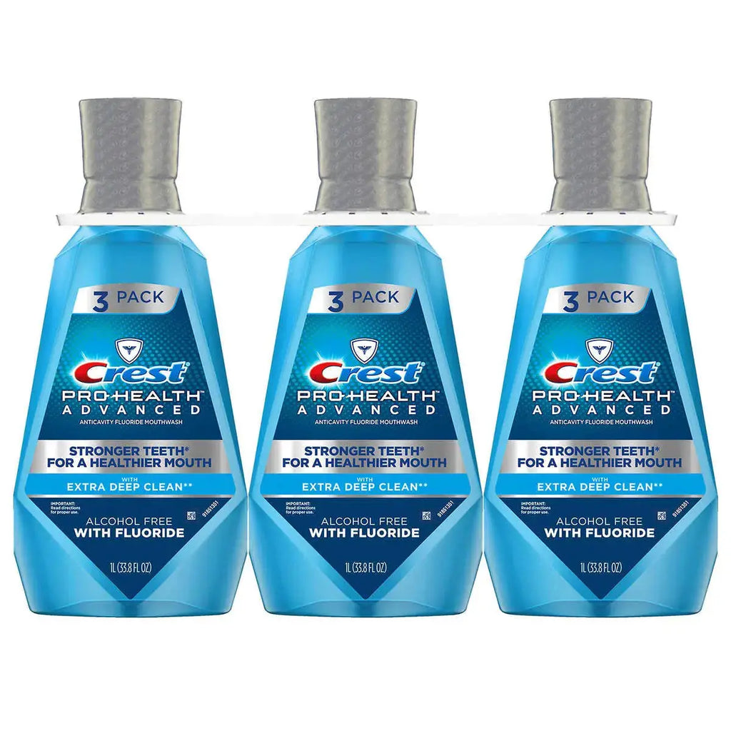 Extra New 379405 Crest Pro-Health Advantage Mouthwash Deep Clean 33.8 Oz (3-Pack) Oral Care Wholesale Bulk Health & Beauty Oral Care Lighters Zendrop
